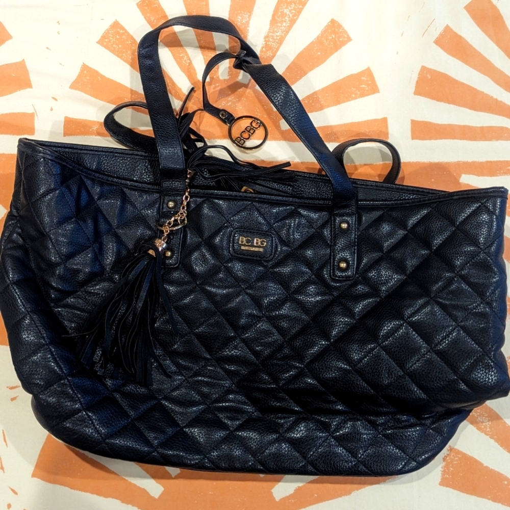 BCBG Quilted Weekender Bag